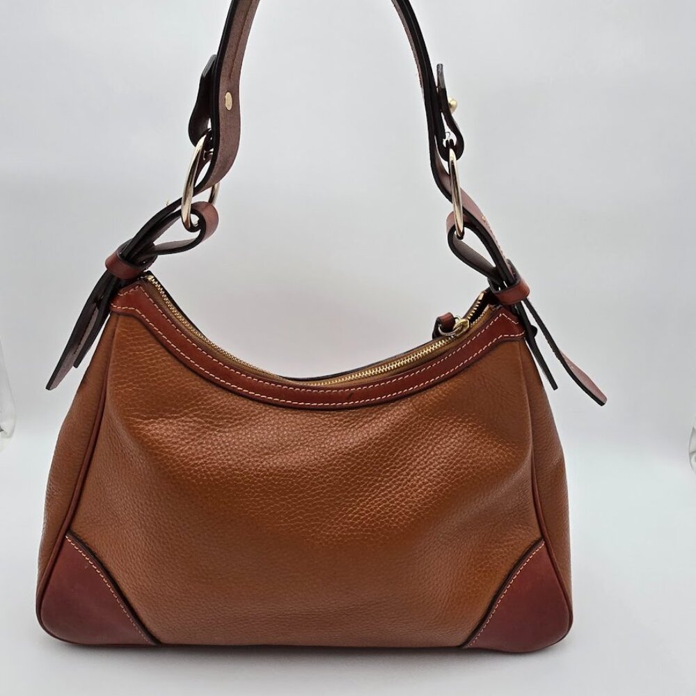 DOONEY & BOURKE REFINED PEBBLE LEATHER HOBO BAG, CARMEL - Picture 5 of 16